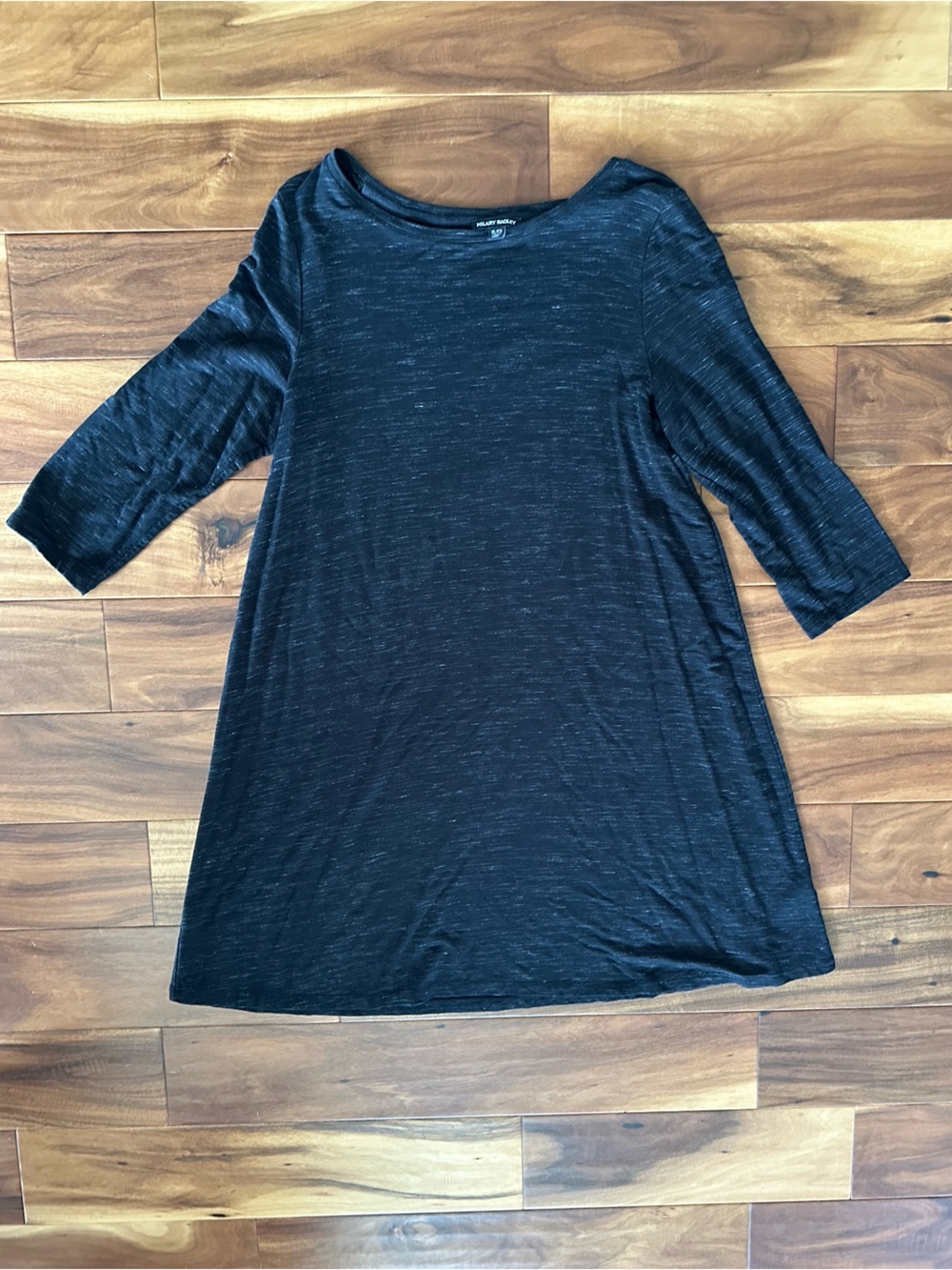 Hilary Radley Black Heathered 3/4 Sleeve Dress size XL